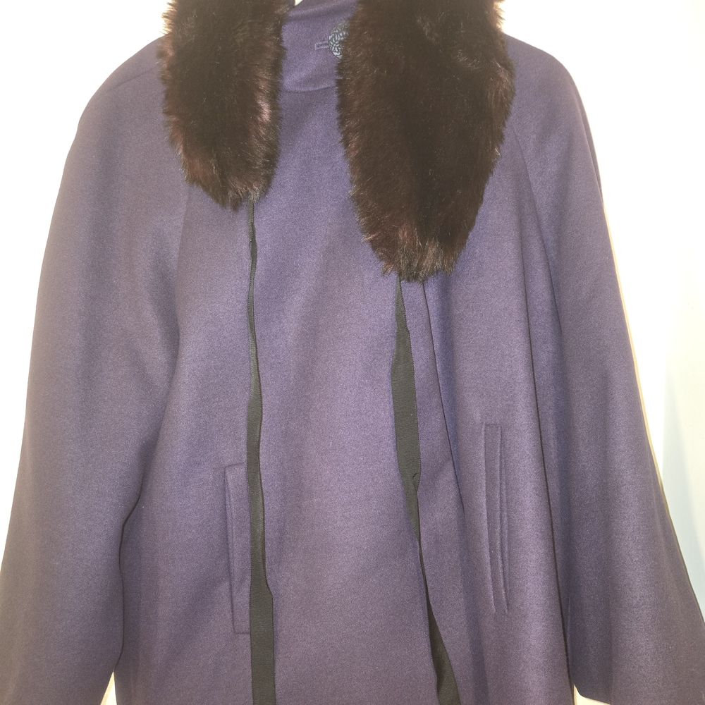Lane Bryant Purple and Black Cape Jacket